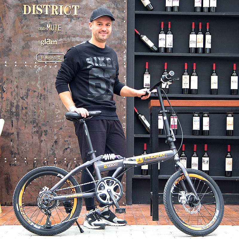 새로운 브랜드 탄소강 프레임 20 인치 휠 소프트 테일 접는 자전거 어린이 젊은 아가씨 자전거 7 속도 듀얼 디스크 브레이크 Bicicleta